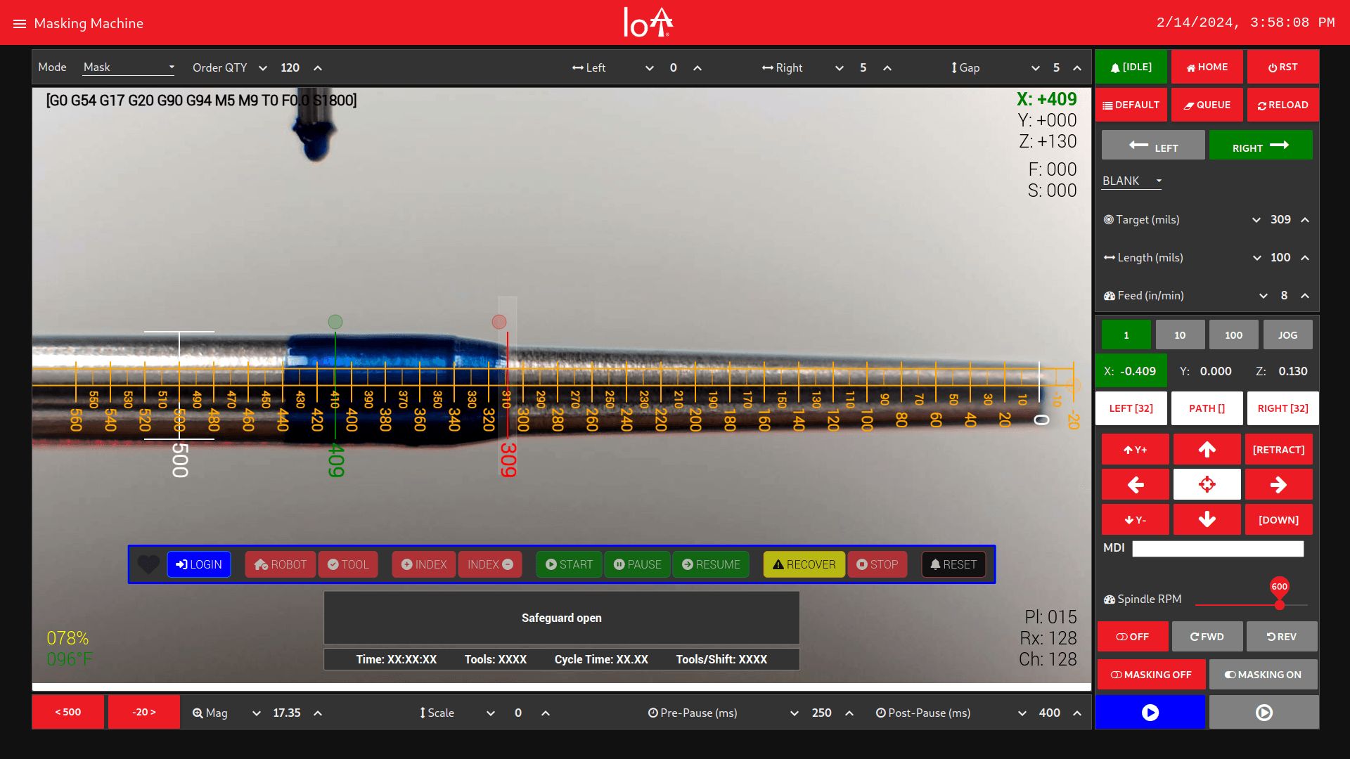Using video feeds in Node-RED dashboard to monitor precision manufacturing