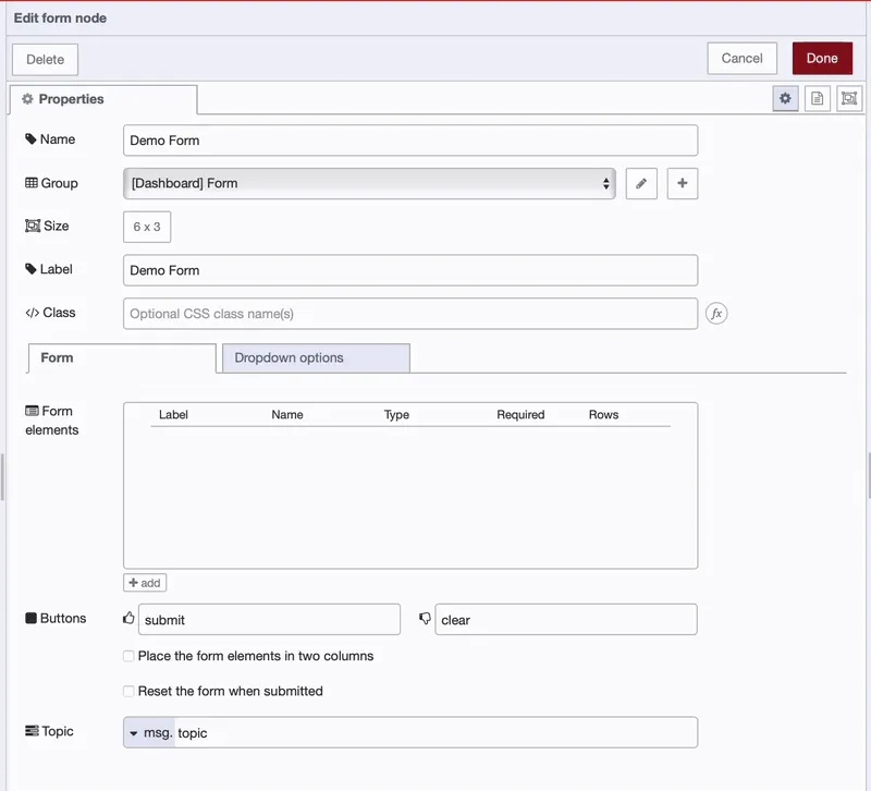Adding Form Elements