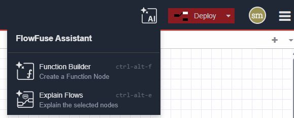 Screenshot of the new Assistant Menu