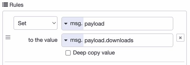Change node to set the payload with downloads