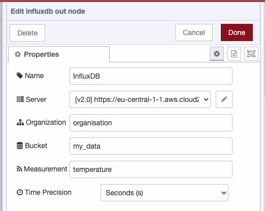 configuring the influxdb node step 2 configuring the influxdb node step 2