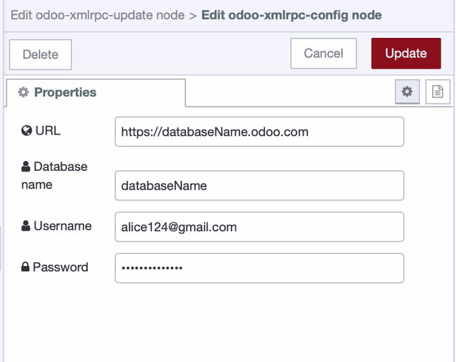 Configuring Odoo Node