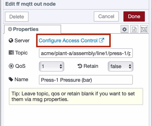 Configure MQTT Client Access Control