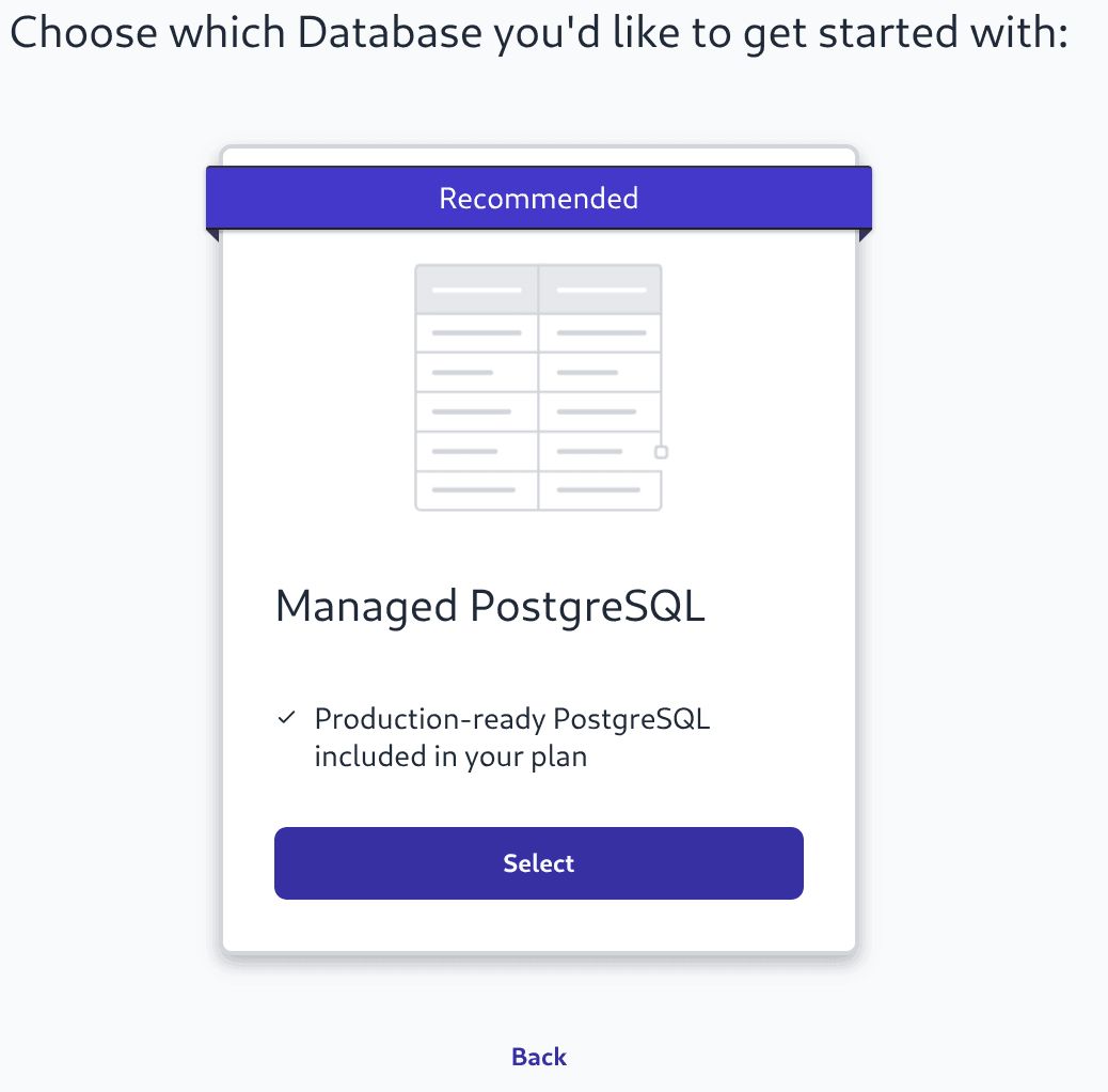 Screenshot of the FlowFuse Tables onboarding wizard