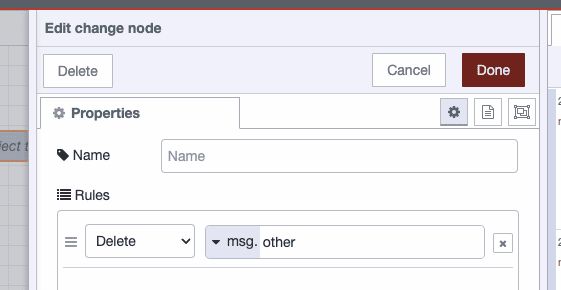 Change Node configuration