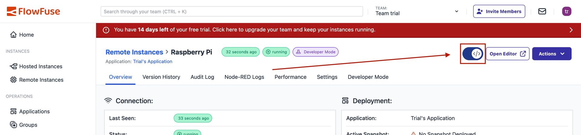 Developer Mode Option