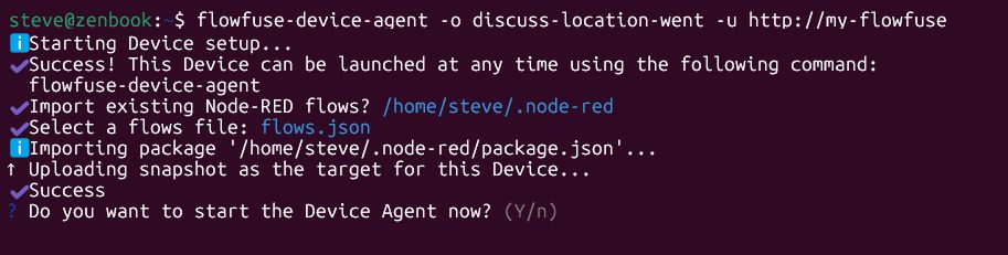 Screenshot of the new import options in the Device Agent during setup