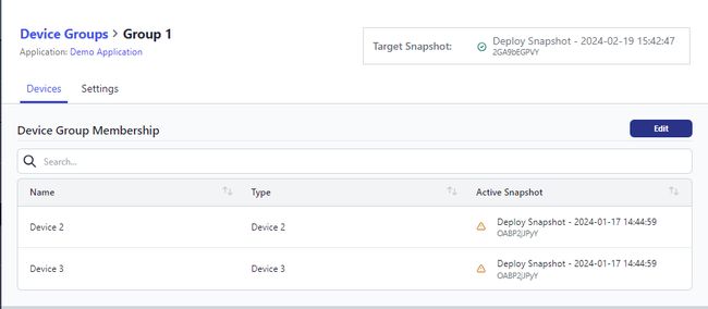 Details of all devices within a Device Group