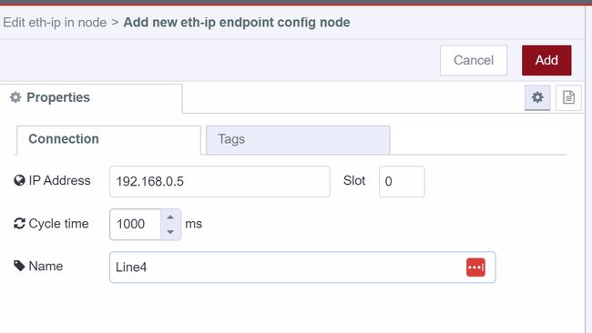 "Screenshot showing the eth-ip Endpoint config"