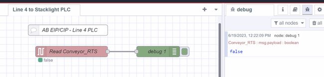 Screenshot showing the output of eth-ip in Debug panel