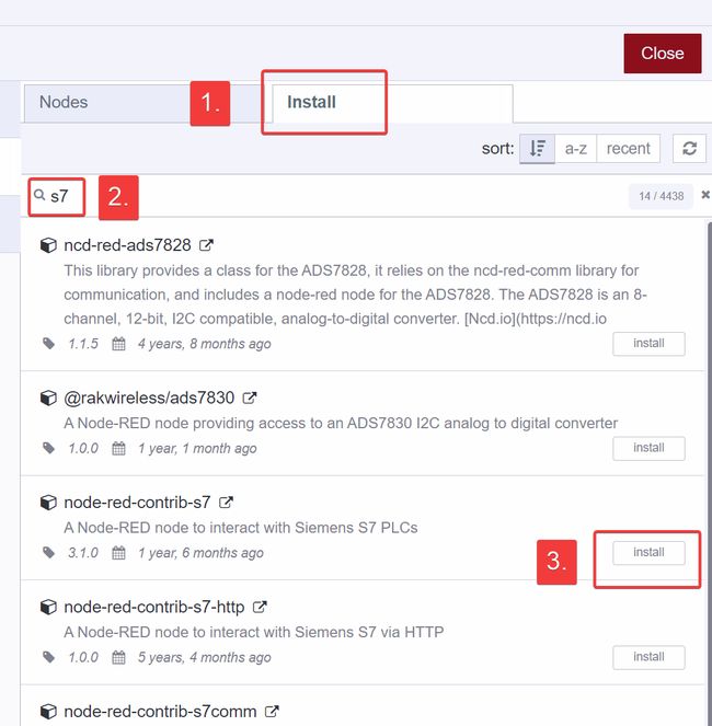 "Installing S7 node"