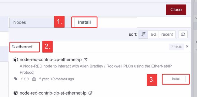 "InstallING EthernetIP Node"