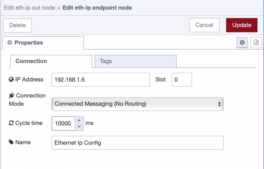 EtherNet/IP Node Configuration