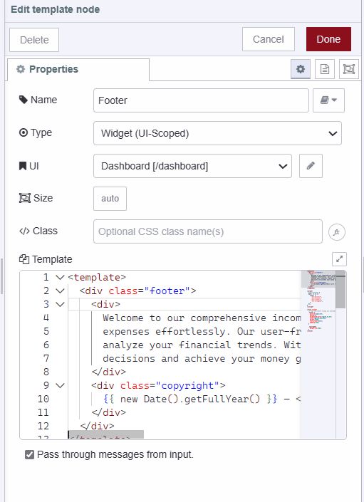 "Screenshot displaying the ui-template widget's configuration"