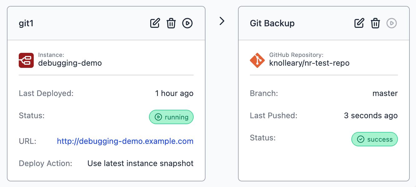 Screenshot of a Git Pipeline Stage
