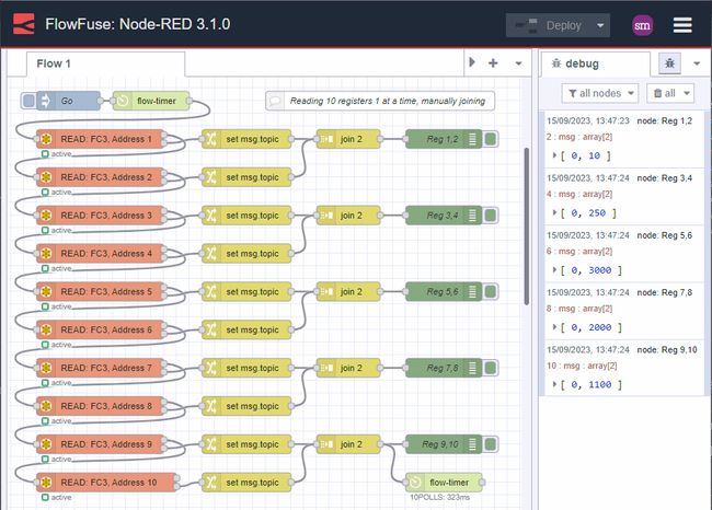image showing 10 individual reads