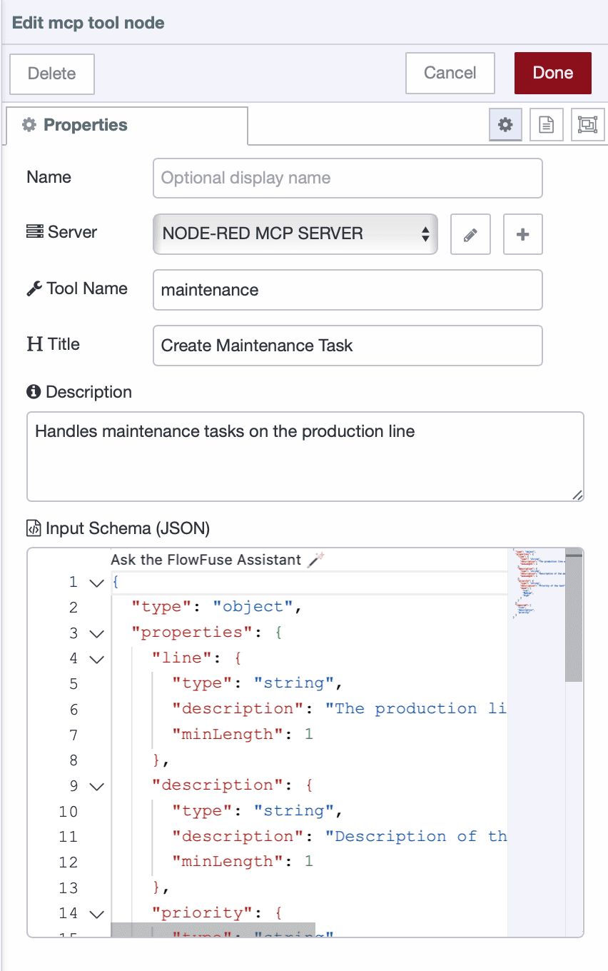 MCP Tool Node Configuration