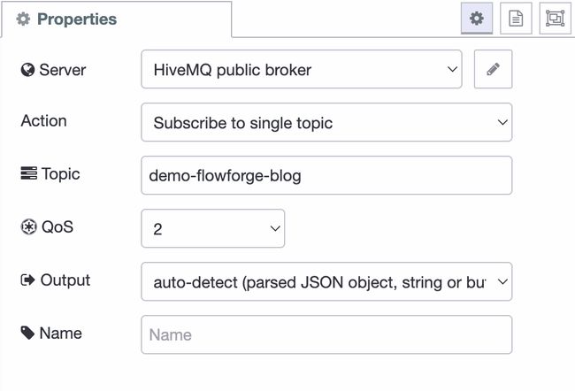 Receiving MQTT messages in Node-RED