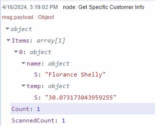 DynamoDB Query Node-RED