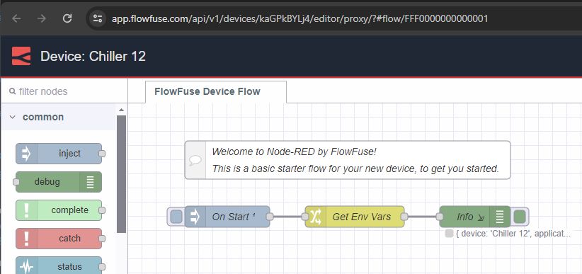 Screenshot of a Node-RED Editor for a Device
