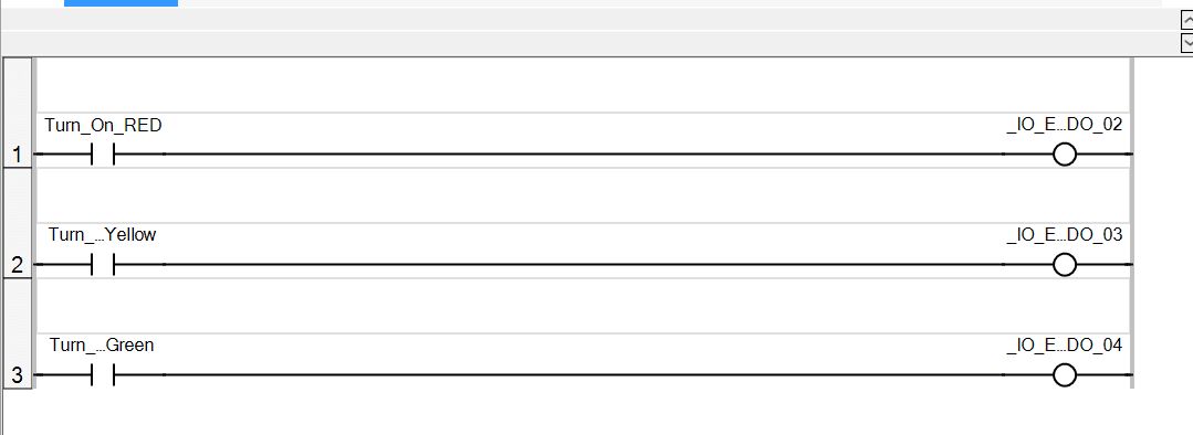 Program downloaded to the PLC
