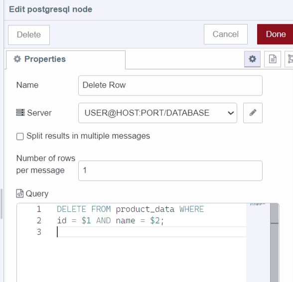 Deleting product data to the database "Deleting product data to the database"