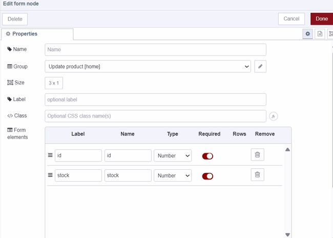 adding form to update product data "Adding form to update product data"