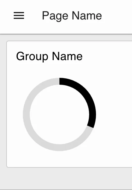"Progress spinner, random values"