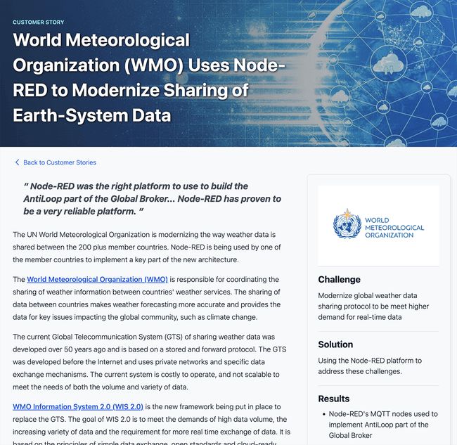 Example of how the headers are shown on case studies