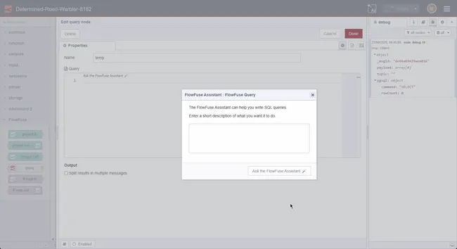 Gif showing AI Assistant in Tables