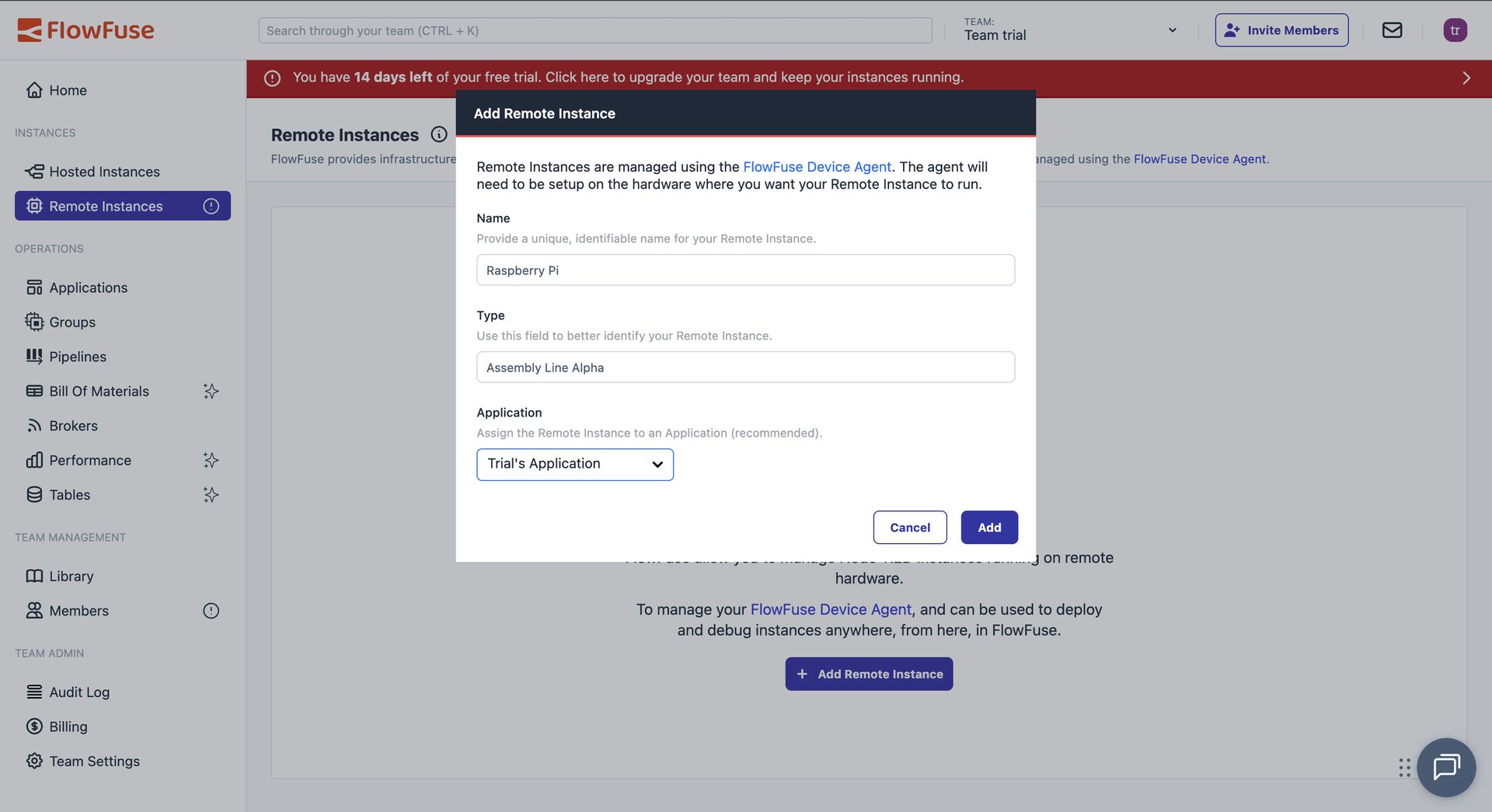 Device Instance Configuration