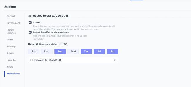 Image of Scheduled Updates UI