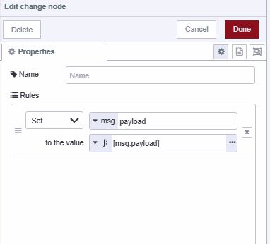 Screenshot displaying change node setting payload containing data that needs to be inserted in the database. "Screenshot displaying change node setting payload containing data that needs to be inserted in the database."